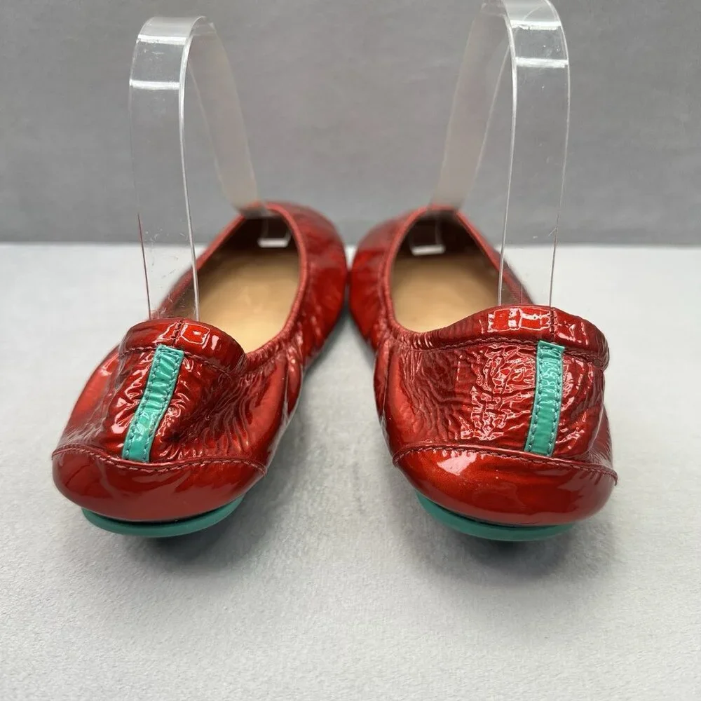 Tieks by Gavrieli Red Diamond Womens 8 Ballet Flats Full Grain Patent Leather